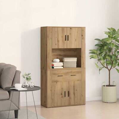 vidaXL Highboard artesaani tammi 80 x 33 x 150 cm Tekninen puu vidaXL Highboard artesaani tammi 80 x 33 x 150 cm Tekninen puu