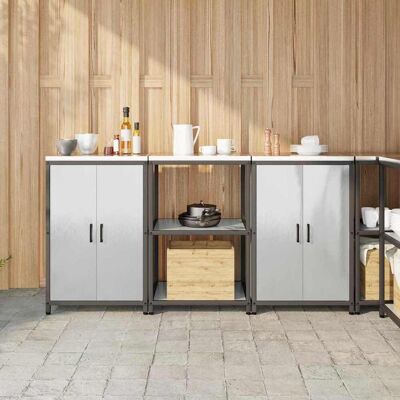 vidaXL Keittiön säilytyssarja HATTEM 3 pcs Hopea Ruostumaton teräs vidaXL Keittiön säilytyssarja HATTEM 3 pcs Hopea Ruostumaton teräs