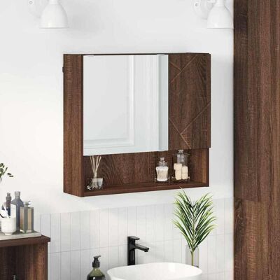 vidaXL Peilikaappi ovella Ruskea tammi 59 x 17 x 55 cm Tekninen puu vidaXL Peilikaappi ovella Ruskea tammi 59 x 17 x 55 cm Tekninen puu