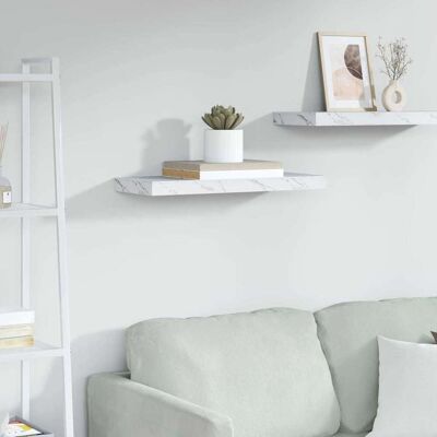 vidaXL Seinähylly Valkoinen marmori 60 x 23 x 4 cm Tekninen puu vidaXL Seinähylly Valkoinen marmori 60 x 23 x 4 cm Tekninen puu