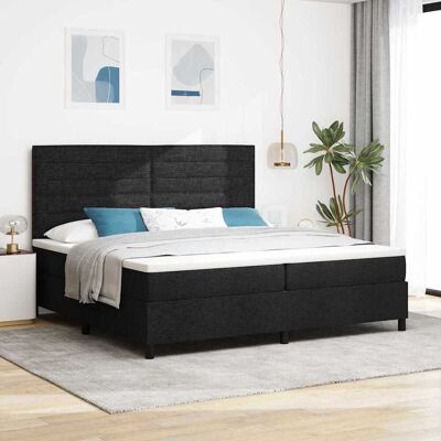 vidaXL Pohjaspring sänky patjan kanssa Musta 200 x 200 cm kangas vidaXL Pohjaspring sänky patjan kanssa Musta 200 x 200 cm kangas