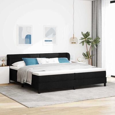 vidaXL Pohjaspring sänky patjan kanssa Musta 200 x 200 cm kangas vidaXL Pohjaspring sänky patjan kanssa Musta 200 x 200 cm kangas