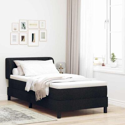 vidaXL Pohjaspring sänky päätyllä Musta 80 x 200 cm kangas vidaXL Pohjaspring sänky päätyllä Musta 80 x 200 cm kangas