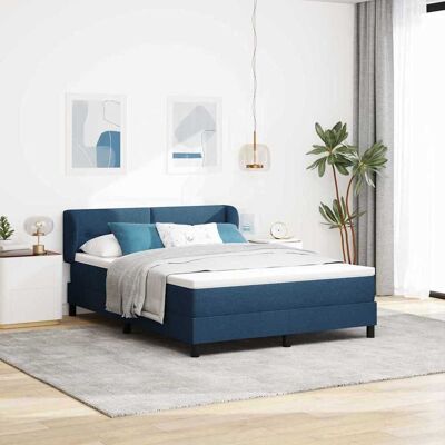 vidaXL Pohjaspring sänky päätyllä Sininen 140 x 190 cm kangas vidaXL Pohjaspring sänky päätyllä Sininen 140 x 190 cm kangas