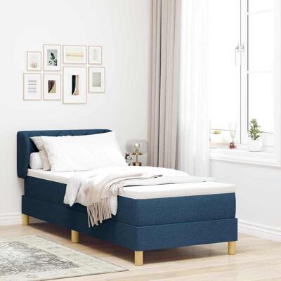 vidaXL Pohjaspring sänky päätyllä Sininen 80 x 200 cm kangas vidaXL Pohjaspring sänky päätyllä Sininen 80 x 200 cm kangas