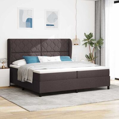 vidaXL Pohjaspring sänky päätyllä Tummanruskea 200 x 200 cm kangas vidaXL Pohjaspring sänky päätyllä Tummanruskea 200 x 200 cm kangas