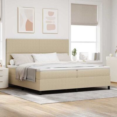vidaXL LED Box Spring -sänky Vaaleanharmaa ja valkoinen 200 x 200 cm vidaXL LED Box Spring -sänky Vaaleanharmaa ja valkoinen 200 x 200 cm