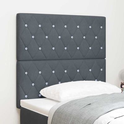 vidaXL Päätylevy Tumma harmaa 90 cm Sametti vidaXL Päätylevy Tumma harmaa 90 cm Sametti