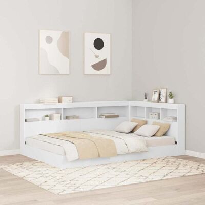 vidaXL Säilytyspääty hyllyllä päätyllä Valkoinen 120 cm Tekninen puu vidaXL Säilytyspääty hyllyllä päätyllä Valkoinen 120 cm Tekninen puu