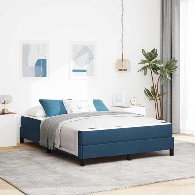 vidaXL Pohjaspring sänky patjan kanssa Sininen 140 x 190 cm kangas vidaXL Pohjaspring sänky patjan kanssa Sininen 140 x 190 cm kangas