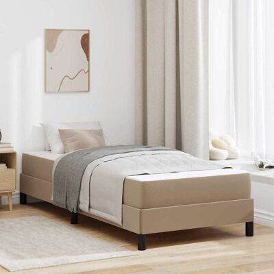 vidaXL Sängyn runko patjan kanssa Cappuccino 100 x 200 cm kangas vidaXL Sängyn runko patjan kanssa Cappuccino 100 x 200 cm kangas
