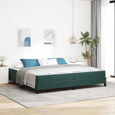 vidaXL Pohjaspring sänky Tummanvihreä 200 x 210 cm kangas vidaXL Pohjaspring sänky Tummanvihreä 200 x 210 cm kangas