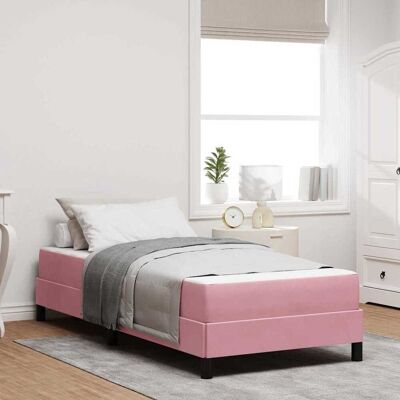 vidaXL Pohjaspring sänky patjan kanssa Pinkki 80 x 220 cm kangas vidaXL Pohjaspring sänky patjan kanssa Pinkki 80 x 220 cm kangas