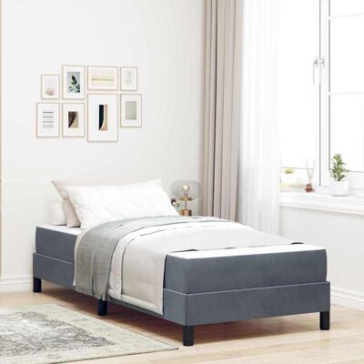 vidaXL Pohjaspring sänky patjan kanssa Tumma harmaa 90 x 220 cm kangas vidaXL Pohjaspring sänky patjan kanssa Tumma harmaa 90 x 220 cm kangas