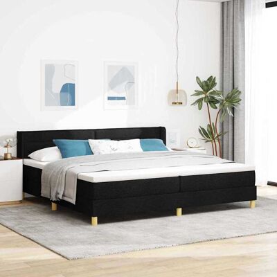vidaXL Pohjaspring sänky patjan kanssa Musta 200 x 200 cm kangas vidaXL Pohjaspring sänky patjan kanssa Musta 200 x 200 cm kangas