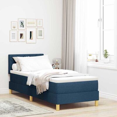 vidaXL LED Box Spring -sänky LED-nauhoilla Sininen 80 x 200 cm kangas vidaXL LED Box Spring -sänky LED-nauhoilla Sininen 80 x 200 cm kangas