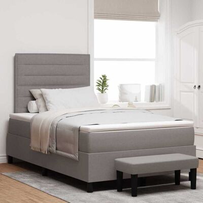 vidaXL Boxspring Sänky - Linien De - Taupe - 120x200cm - UniMukavuus vidaXL Boxspring Sänky - Linien De - Taupe - 120x200cm - UniMukavuus