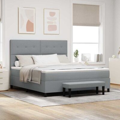 vidaXL Pohjaspring sänky Vaaleanharmaa 6FT Super King Size kangas vidaXL Pohjaspring sänky Vaaleanharmaa 6FT Super King Size kangas
