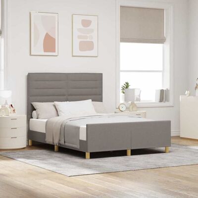 Vidaxl Taupe Sängestruktur 140x190 cm - Sängestruktur Vidaxl Taupe Sängestruktur 140x190 cm - Sängestruktur