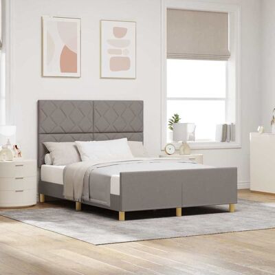 vidaXL Sängyn runko päätyllä Harmaanruskea 140 x 190 cm kangas vidaXL Sängyn runko päätyllä Harmaanruskea 140 x 190 cm kangas