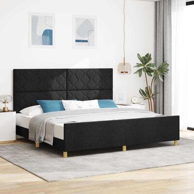 vidaXL Sängyn runko päätyllä Musta 200 x 200 cm kangas vidaXL Sängyn runko päätyllä Musta 200 x 200 cm kangas