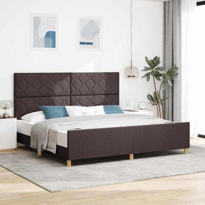 vidaXL Sängyn runko päätyllä Tummanruskea 200 x 200 cm kangas vidaXL Sängyn runko päätyllä Tummanruskea 200 x 200 cm kangas