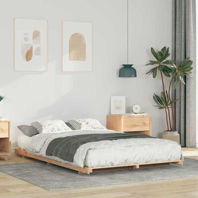 vidaXL Sängyn runko Ruskea 4FT Small Double Massiivinen mänty vidaXL Sängyn runko Ruskea 4FT Small Double Massiivinen mänty