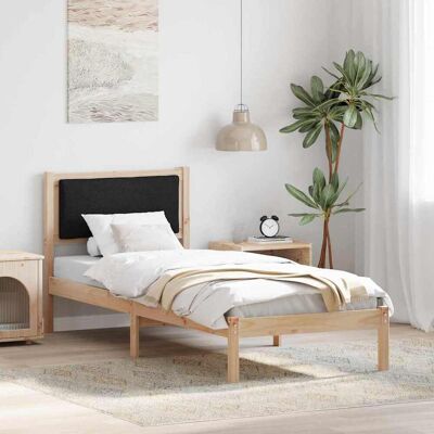 vidaXL Sängyn runko päätyllä Musta 80 x 190 cm Massiivinen mänty vidaXL Sängyn runko päätyllä Musta 80 x 190 cm Massiivinen mänty