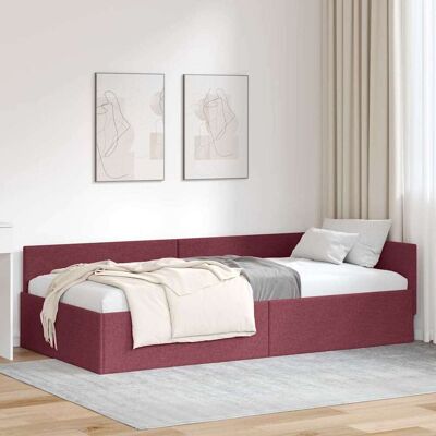 vidaXL Kulmavuoteen runko Viininpunainen 100 cm x 200 cm kangas vidaXL Kulmavuoteen runko Viininpunainen 100 cm x 200 cm kangas