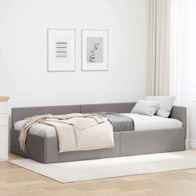 vidaXL Kulmavuoteen runko Harmaanruskea 100 cm x 200 cm kangas vidaXL Kulmavuoteen runko Harmaanruskea 100 cm x 200 cm kangas
