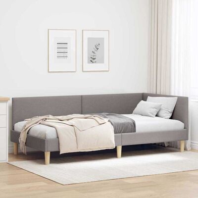 vidaXL Kulmavuoteen runko päätyllä Harmaanruskea 100 cm x 200 cm vidaXL Kulmavuoteen runko päätyllä Harmaanruskea 100 cm x 200 cm