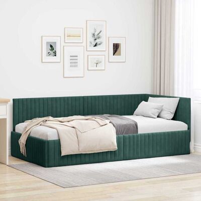 vidaXL Kulmavuoteen runko Tummanvihreä 100 cm x 200 cm Sametti vidaXL Kulmavuoteen runko Tummanvihreä 100 cm x 200 cm Sametti