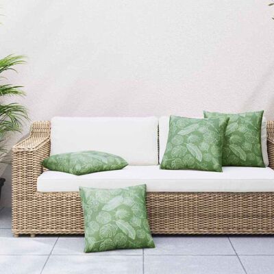 vidaXL Läikkyvät Tyynyt 4 pcs Lehtikuvio 60 x 60 cm Polyesterikangas vidaXL Läikkyvät Tyynyt 4 pcs Lehtikuvio 60 x 60 cm Polyesterikangas