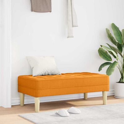 vidaXL Penkki tyynyllä Tummankeltainen 113 x 57 x 39 cm kangas vidaXL Penkki tyynyllä Tummankeltainen 113 x 57 x 39 cm kangas