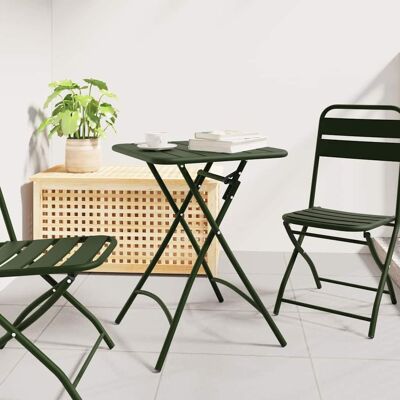 vidaXL Bistropöytä Tummanvihreä 55 x 55 x 72,5 cm Jauhemaalattu teräs vidaXL Bistropöytä Tummanvihreä 55 x 55 x 72,5 cm Jauhemaalattu teräs