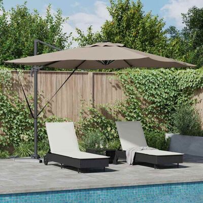 vidaXL Aurinkovarjo LED -nauhavalot Harmaanruskea 286 x 284 x 270 cm vidaXL Aurinkovarjo LED -nauhavalot Harmaanruskea 286 x 284 x 270 cm