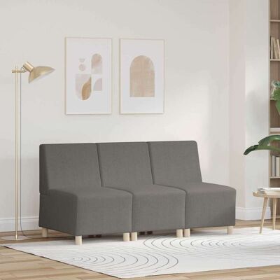 vidaXL Modulaarinen käsinojatonta sohva-yksikkö 3 pcs Vaaleanharmaa vidaXL Modulaarinen käsinojatonta sohva-yksikkö 3 pcs Vaaleanharmaa