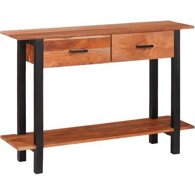 vidaXL Konsolipöytä laatikon kanssa Ruskea ja musta 110 x 30 x 75 cm vidaXL Konsolipöytä laatikon kanssa Ruskea ja musta 110 x 30 x 75 cm
