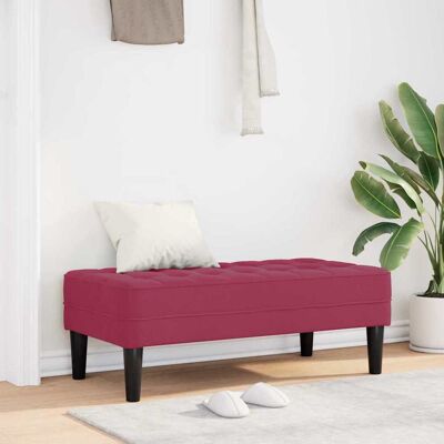 vidaXL Penkki tyynyllä Viininpunainen 113 x 57 x 39 cm Sametti vidaXL Penkki tyynyllä Viininpunainen 113 x 57 x 39 cm Sametti