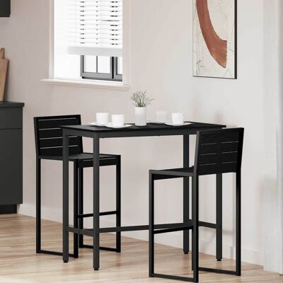 vidaXL Pöytä Musta tammi. 100 x 50 x 90,5 cm Kehitetty puu ja teräs vidaXL Pöytä Musta tammi. 100 x 50 x 90,5 cm Kehitetty puu ja teräs