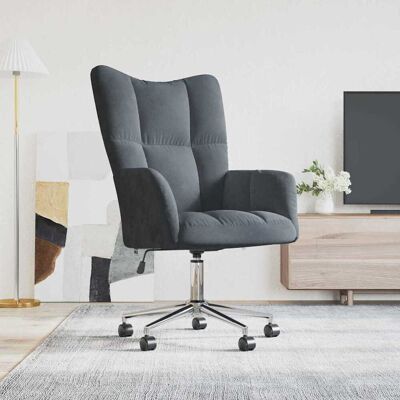 vidaXL Rentoutumistuoli Tumma harmaa 69 x 61,5 x 102 cm Sametti vidaXL Rentoutumistuoli Tumma harmaa 69 x 61,5 x 102 cm Sametti