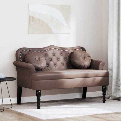 vidaXL Chesterfield Penkki Ruskea 120,5 x 65 x 75 cm Nahkavaatetus vidaXL Chesterfield Penkki Ruskea 120,5 x 65 x 75 cm Nahkavaatetus