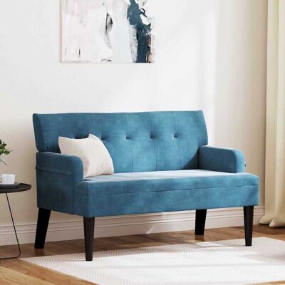 vidaXL Chesterfield Penkki Sininen 112 x 65,5 x 75 cm Sametti vidaXL Chesterfield Penkki Sininen 112 x 65,5 x 75 cm Sametti