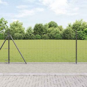vidaXL Hitsattu metalliverkkoaita betoni-juurella 25 x 0,8 m (L x K) vidaXL Hitsattu metalliverkkoaita betoni-juurella 25 x 0,8 m (L x K)