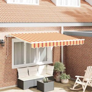 vidaXL Vetoutuva markiisi Keltainen ja oranssi 250 x 200 cm kangas vidaXL Vetoutuva markiisi Keltainen ja oranssi 250 x 200 cm kangas
