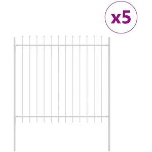 Vidaxl - Garden spear-point fence - Valkoinen - 8.5x1.5 m - Fence Vidaxl - Garden spear-point fence - Valkoinen - 8.5x1.5 m - Fence