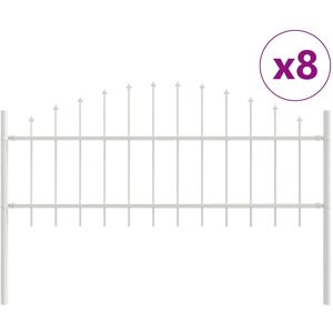 Vidaxl Valkoinen puutarhasaidi kaaren kanssa 13,6x0,75 m teräs Vidaxl Valkoinen puutarhasaidi kaaren kanssa 13,6x0,75 m teräs