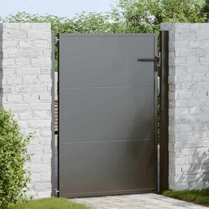 vidaXL Puutarhaportti lukkoon Musta 110 x 155 cm Jauhemaalattu Teräs vidaXL Puutarhaportti lukkoon Musta 110 x 155 cm Jauhemaalattu Teräs