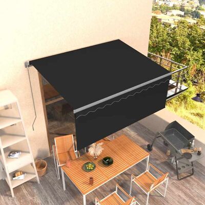 vidaXL Manuaalisesti kelattava markiisi verholla 3,5x2,5 m antrasiitti vidaXL Manuaalisesti kelattava markiisi verholla 3,5x2,5 m antrasiitti