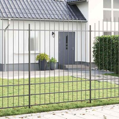 Vidaxl - Puutarhan aidat Silmukka Ylä - Harmaa - 6,8x2 m - Teräs Vidaxl - Puutarhan aidat Silmukka Ylä - Harmaa - 6,8x2 m - Teräs